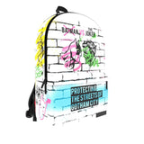 Space Junk Unisex Gotham Graffiti Batman vs Joker Ultimate Multipurpose Backpack - Large (18.5" high)