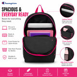 Champion Kids' Merit Backpack with Padded Straps, Water Bottle Pocket and Laptop Compartment for Daily Use