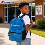 Champion Kids' Merit Backpack with Padded Straps, Water Bottle Pocket and Laptop Compartment for Daily Use