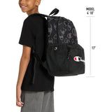 Champion Kids' Merit Backpack with Padded Straps, Water Bottle Pocket and Laptop Compartment for Daily Use