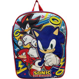 Sega Sonic The Hedgehog Kid's Licensed 15 Inch School Backpack