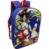 Sega Sonic The Hedgehog Kid's Licensed 15 Inch School Backpack