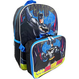DC Comics Batman Dark Knight 16 Inch Backpack With Detachable Matching Lunch Box