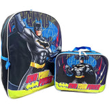 DC Comics Batman Dark Knight 16 Inch Backpack With Detachable Matching Lunch Box