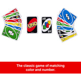 Mattel Games UNO Color & Number Matching Card Game for 2-10 Players Ages 7Y+