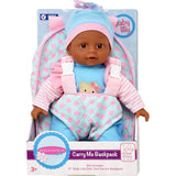 Baby Lilly Baby Doll with Take Along Blue and Pink Doll Carrier Backpack, 13 Inch