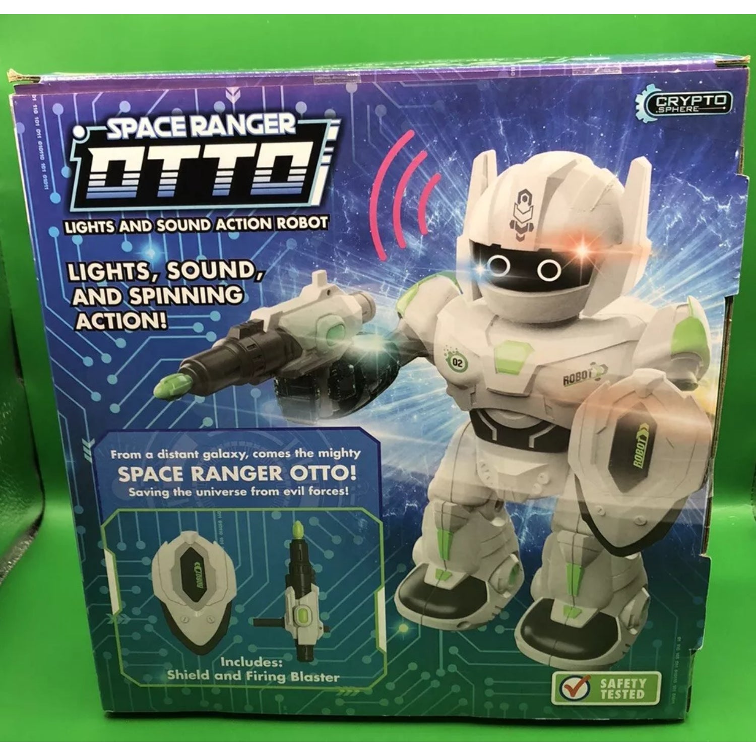 Crypto Sphere Space Ranger Otto, Lights and Sound Action