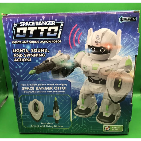 Crypto Sphere Space Ranger Otto, Lights and Sound Action Robot – S&D Kids