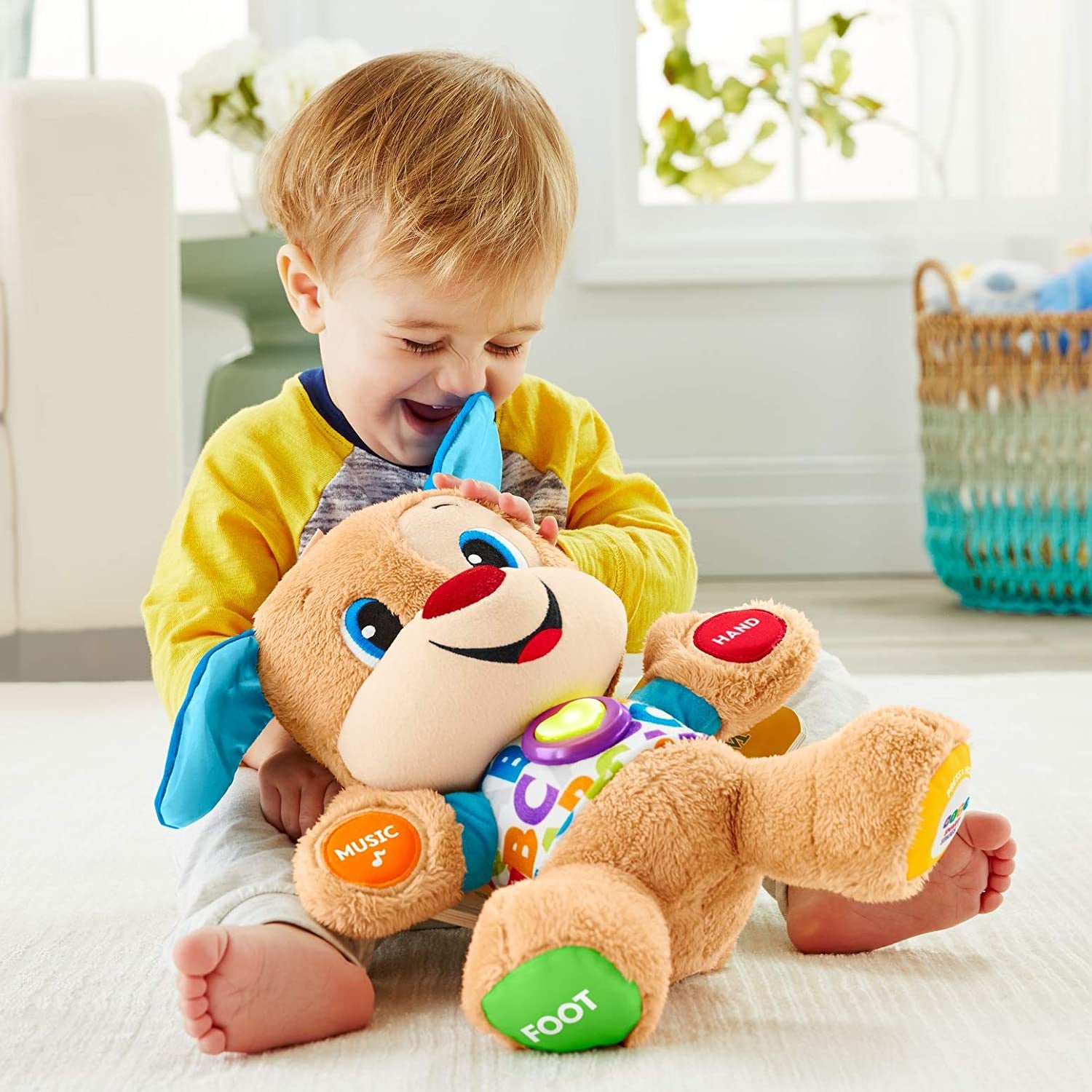 Fisher-Price Laugh & Learn Baby & Toddler Toy Smart Stages Puppy Interactive Plush Dog