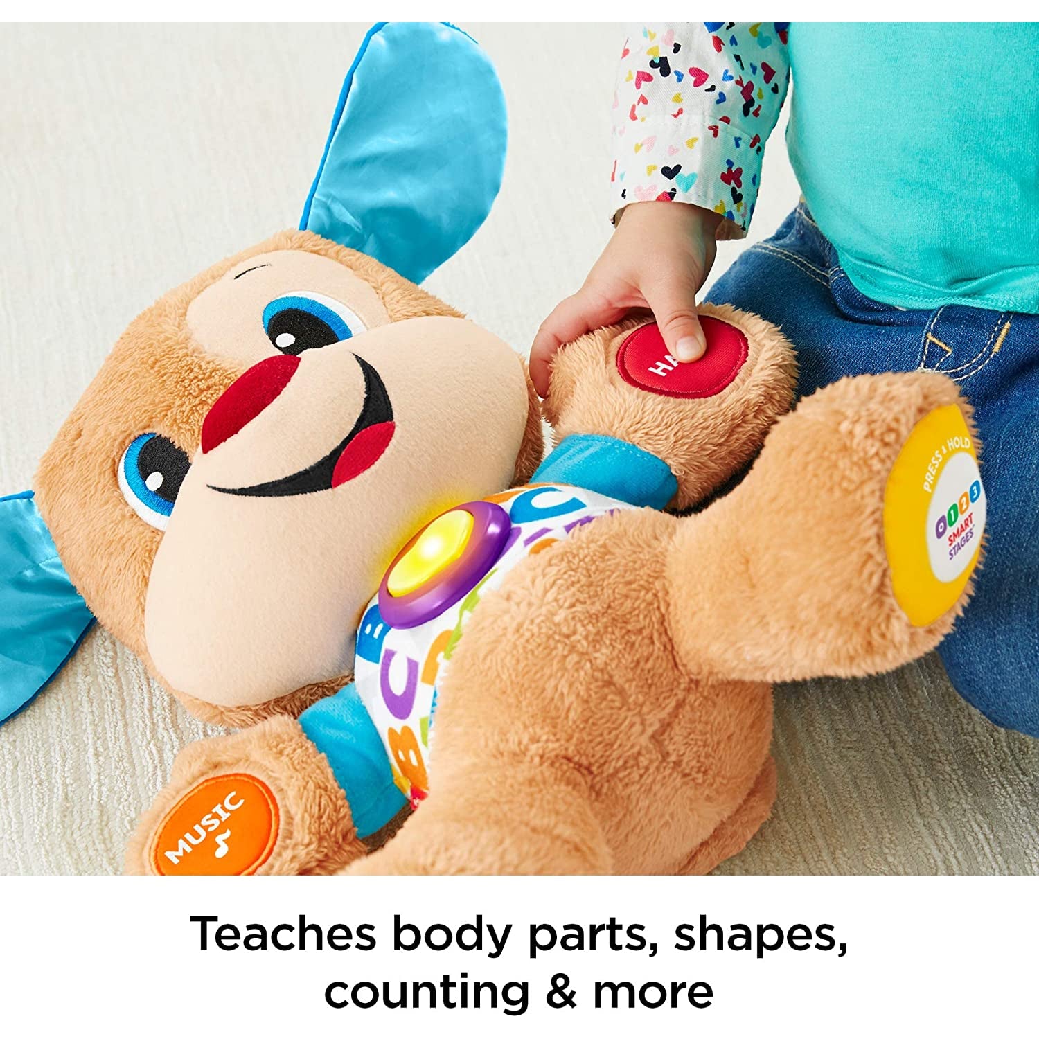 Fisher-Price Laugh & Learn Baby & Toddler Toy Smart Stages Puppy Interactive Plush Dog