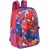 Spiderman Boys 16 Inch Backpack With Removable Matching Lunch Box Set (Red-Blue)