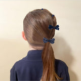 French Toast Mini Hair Bows 6-Pack