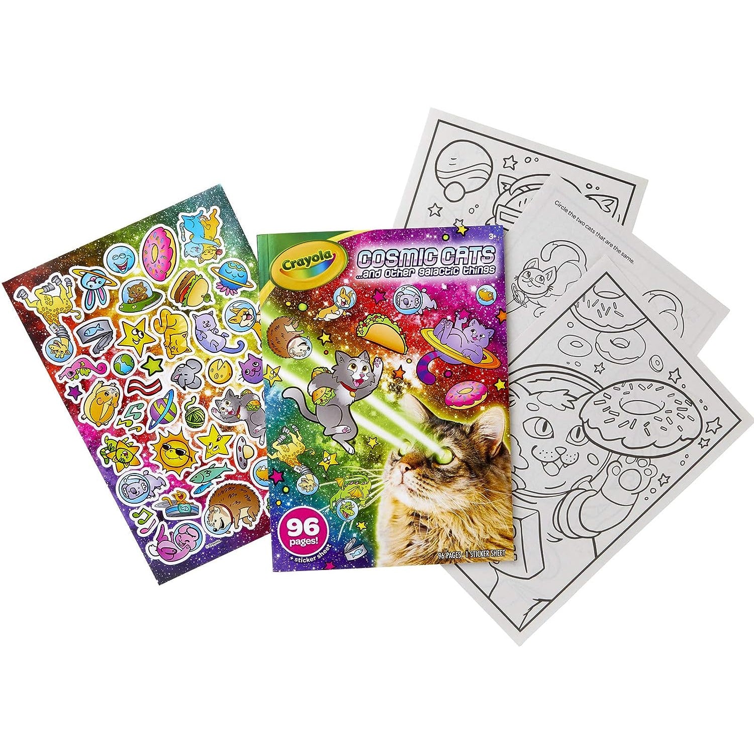 Crayola Cosmic Cats Coloring Book, Sticker Sheet