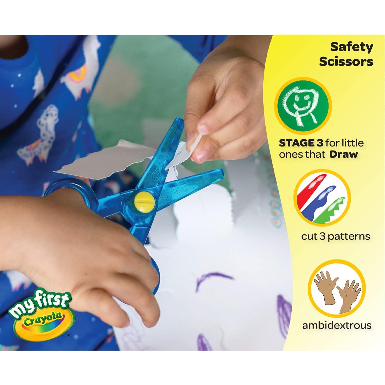 Training Scissors for Kids, Preschool Children Safety Scissors Set - Safe  Round Blunt Tip - Perfect for Developing Cutting Skills for Arts & Crafts