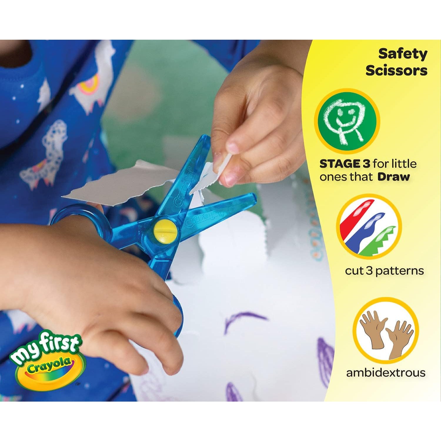 Crayola My First Safety Scissors, Preschool Supplies, Toddler Scissors,  School Supplies, 3 Ct