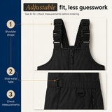 iXtreme Boys Waterproof Insulated Snow Bib Overalls with Adjustable Waistband