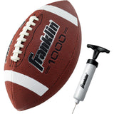 Franklin Sports All-Weather Synthetic Leather Outdoor Footballs - Extra Grip 1000 Footballs for Kids