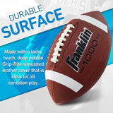 Franklin Sports All-Weather Synthetic Leather Outdoor Footballs - Extra Grip 1000 Footballs for Kids