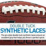 Franklin Sports All-Weather Synthetic Leather Outdoor Footballs - Extra Grip 1000 Footballs for Kids