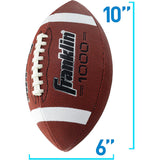 Franklin Sports All-Weather Synthetic Leather Outdoor Footballs - Extra Grip 1000 Footballs for Kids