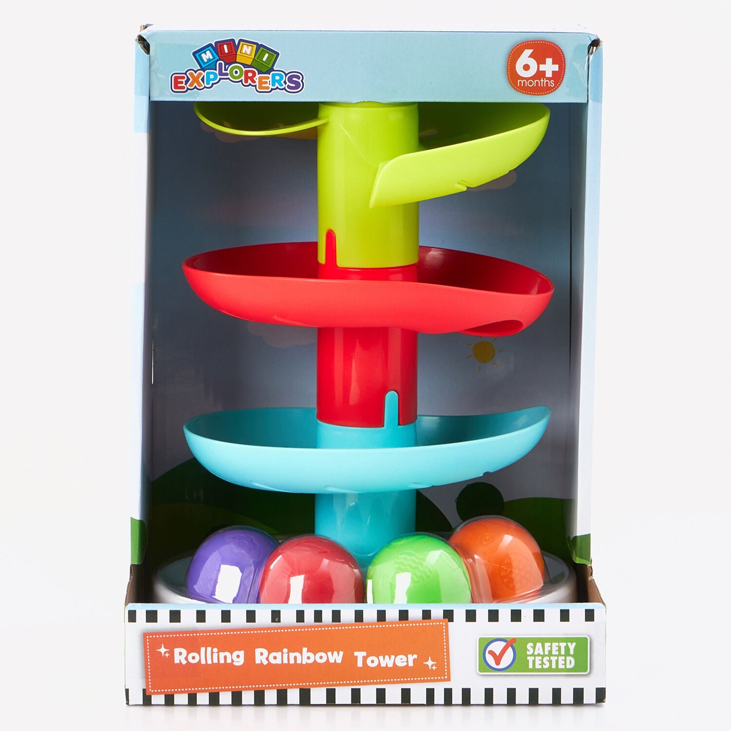 Lollipop Mini Explorers Rolling Rainbow Tower, Baby Toy 6M +