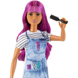 Mattel Barbie® Salon Stylist Doll (12-in/30.40-cm), Purple Hair, Accessories