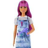 Mattel Barbie® Salon Stylist Doll (12-in/30.40-cm), Purple Hair, Accessories