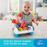 Fisher-Price Toddler Toy Tap & Turn Bench Pretend Tools 2-Sided Construction Set