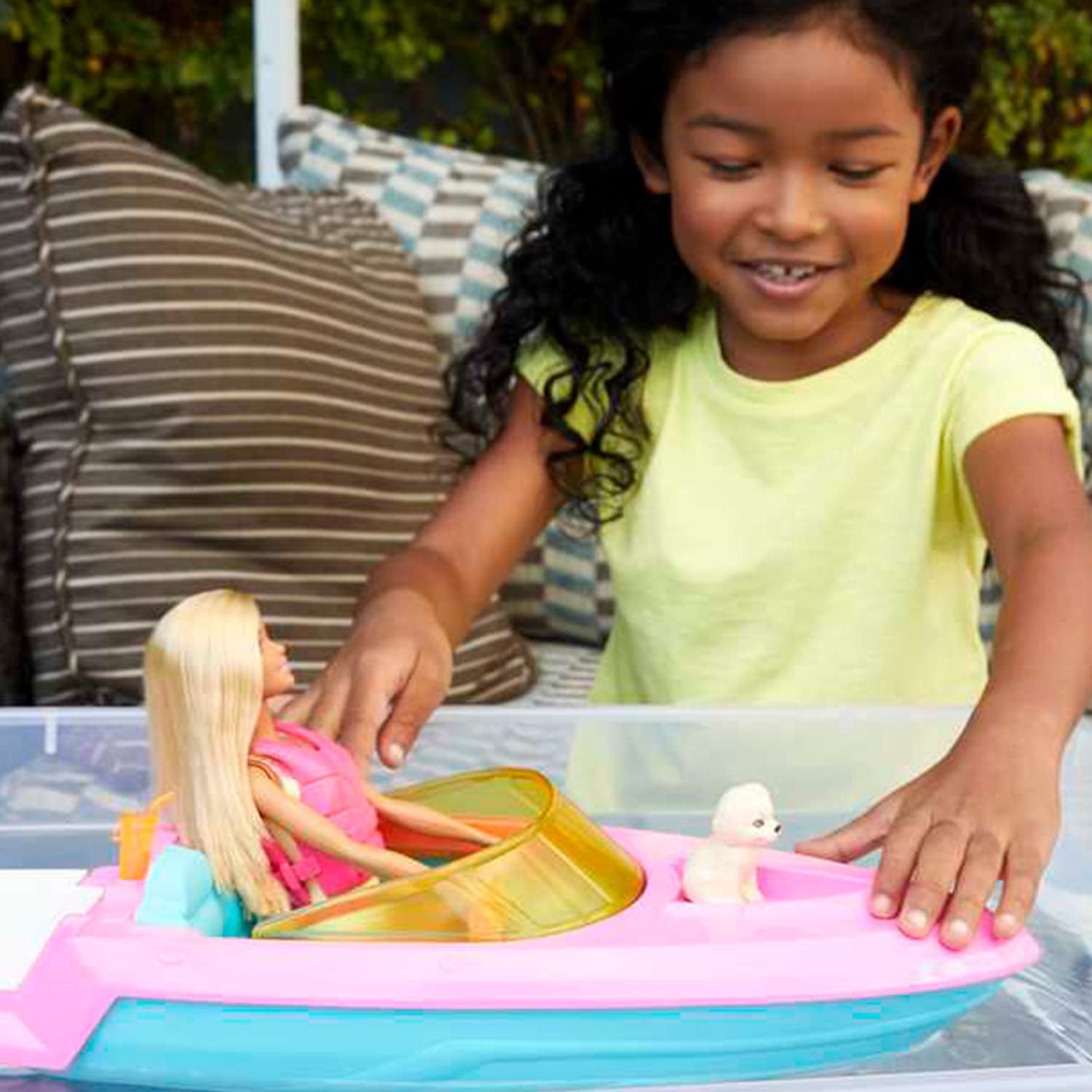 Mattel Barbie® Doll and Boat with Puppy and Accessories, Floats in Water