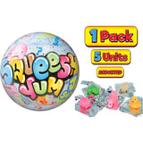 Ja-Ru Mini Mochi Squishy Animals Mystery Ball, Slow Rise Squishies for Kids (1 Ball, 5 Mochi Squishy Toy)