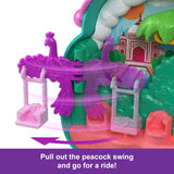 Polly Pocket Dolls & Playset, Peacock Garden Compact, Travel Toy