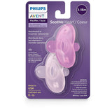 Philips AVENT Soothie Heart pacifier 3-18m, pink/light pink, 2 pack