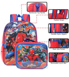 Marvel 16' Full Size Spiderman Backpack with Detachable Lunch Box