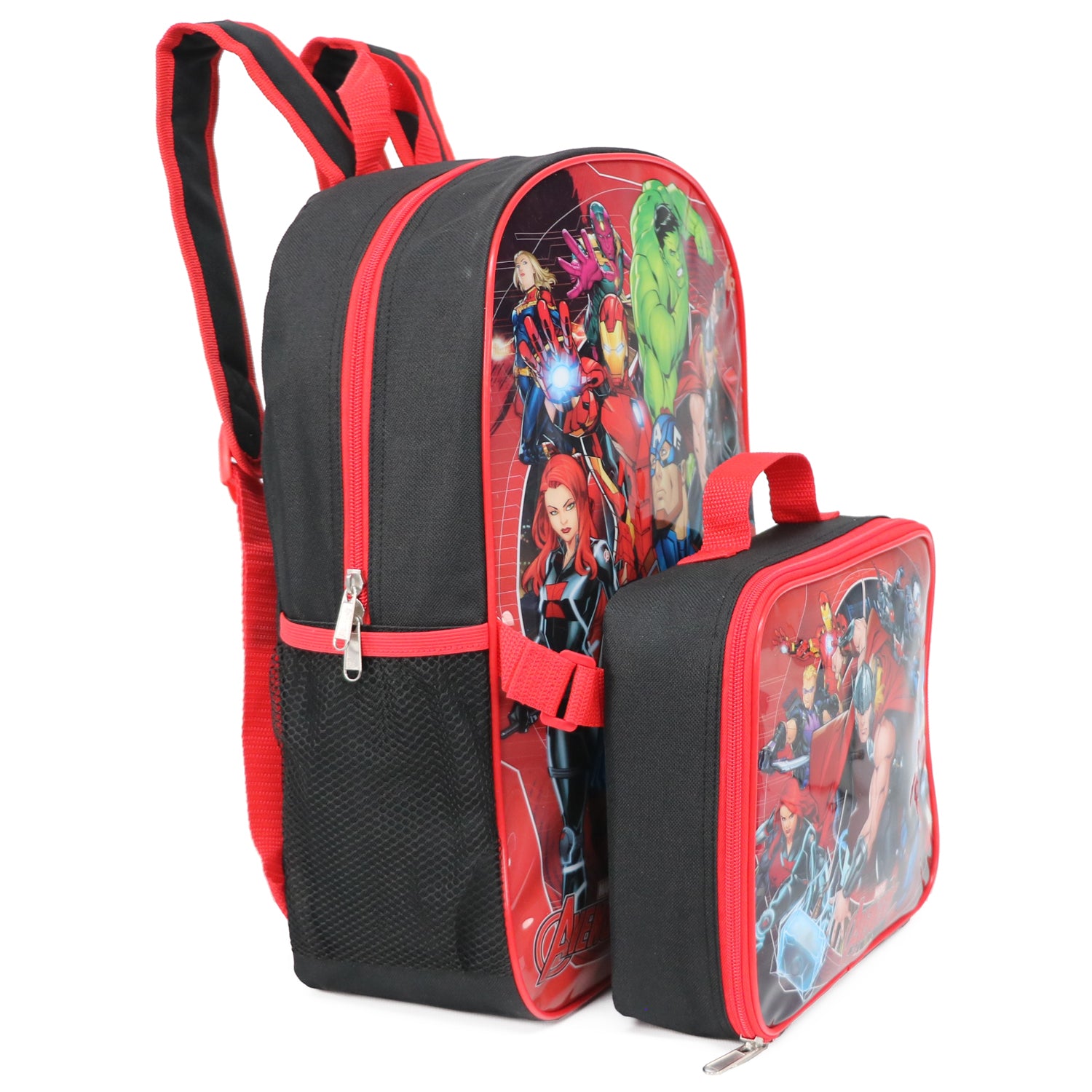 avengers kid backpacks Marvel 16'' Full Size Avengers Backpack with Detachable Lunch Box