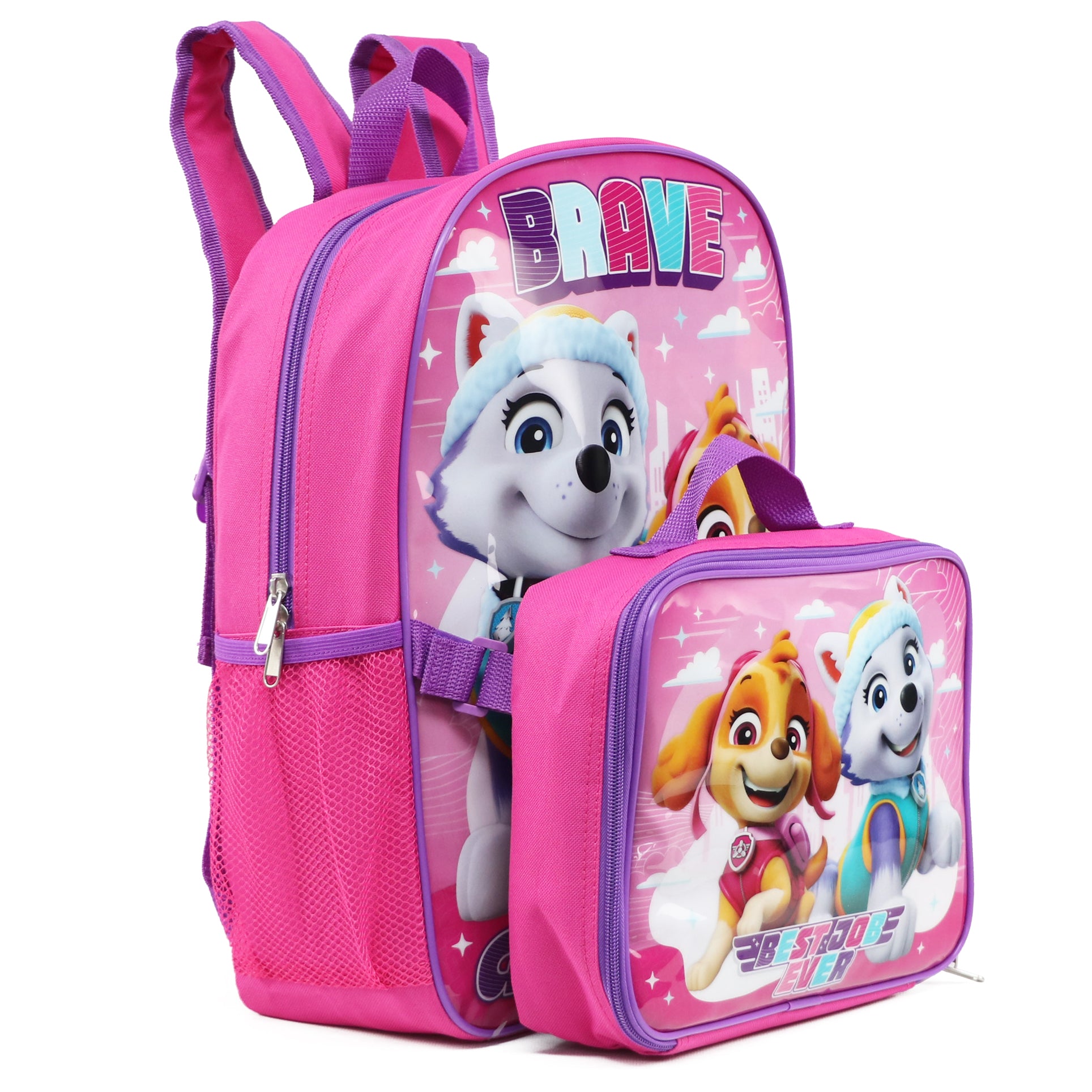 Nick Shop Paw Patrol Backpack and Lunch Bag for Boys Girls Kids -- 7 Pc  Bundle with 16'' Paw Patrol School Backpack Bag, Lunch Box, Water Bottle,  and