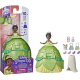 Hasbro Disney Princess Secret Styles Fashion Surprise Tiana, Mini Doll Playset with Extra Clothes an