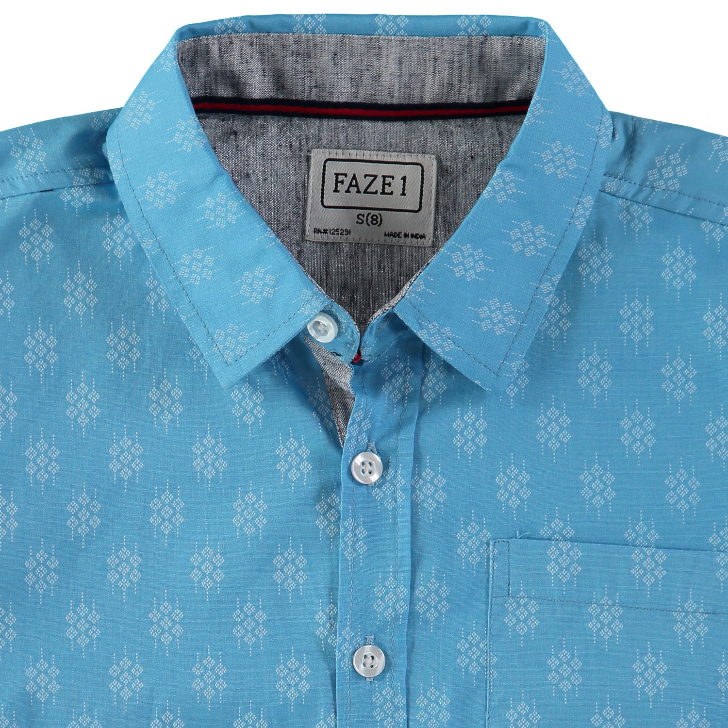 FAZE 1 Boys 8-20 Short Sleeve Printed Woven Button Down