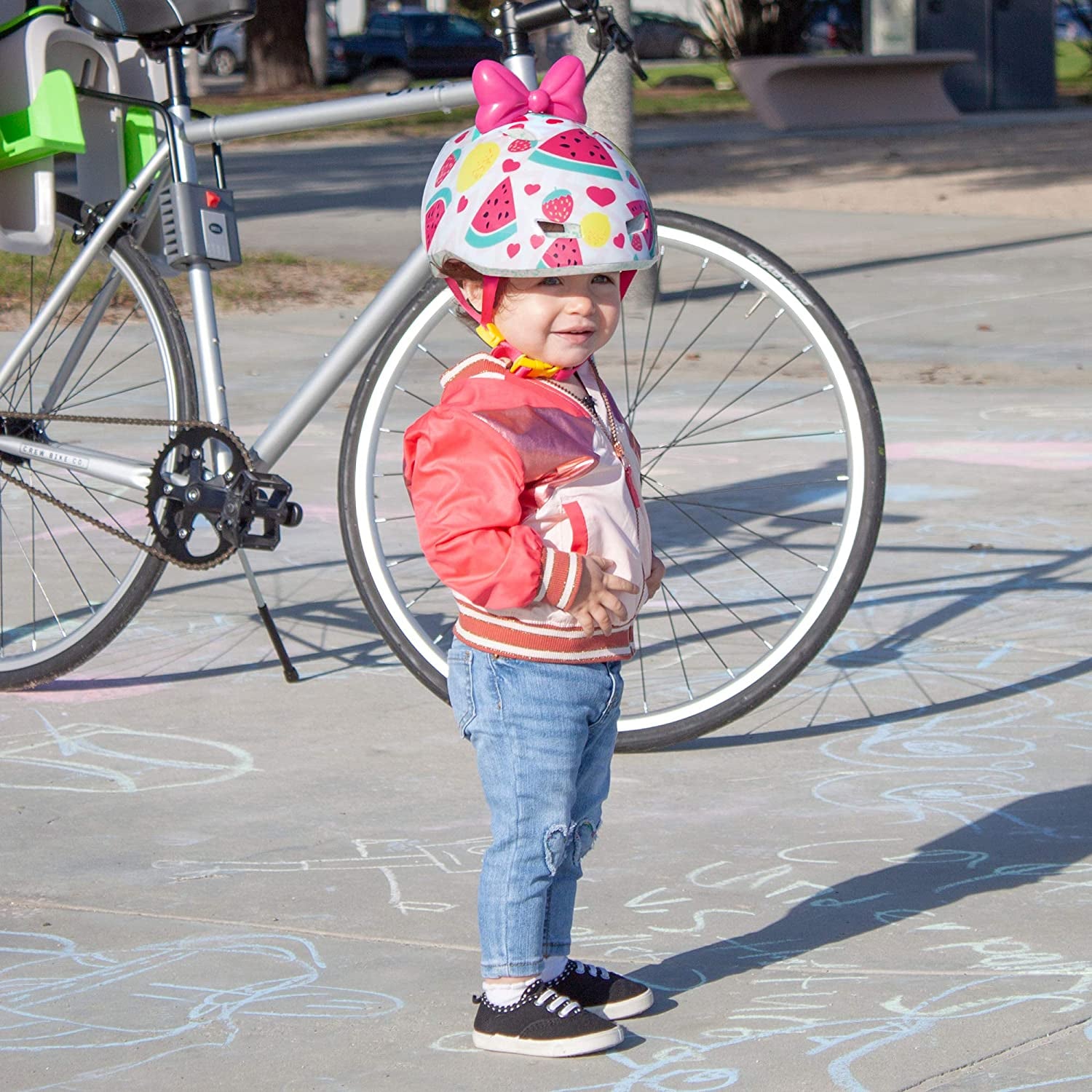 Casco Bambino Raskullz Sparklez Peace Love Kitty - Rosa - Leggero Per Età 3+