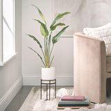 mDesign Metal Mid Century Planter Indoor/Outdoor Stands, 9'' Tall - 2 Pack - Bronze