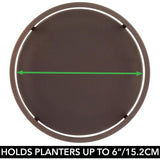 mDesign Metal Mid Century Planter Indoor/Outdoor Stands, 9'' Tall - 2 Pack - Bronze