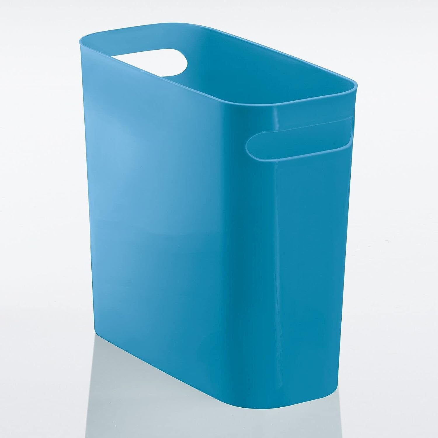 mDesign Plastic Small Trash Can, 1.5 Gallon, Cornflower Blue