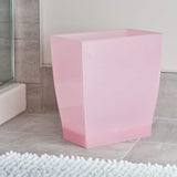 InterDesign Mono Wastebasket Trash Can for Bathroom, Kitchen, Office - Blush Pink