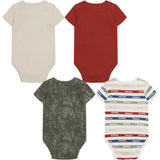 Timberland Boys 0-9 Months Short Sleeve Bodysuit, 4-Pack