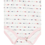 Tommy Hilfiger Girls 0-9 Months Short Sleeve Daisy 4 Pack Bodysuit