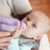 Dr. Browns Natural Flow® Anti-Colic Options+™ Narrow Baby Bottles 8 oz/250 mL, with Level 1 Slow Flow Nipple, 3 Pack, Purple, 0m+