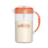 Dr. Browns Baby Formula Mixing Pitcher with Adjustable Stopper, Locking Lid & No Drip Spout, Orange, BPA Free, 36oz