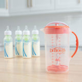 Dr. Browns Baby Formula Mixing Pitcher with Adjustable Stopper, Locking Lid & No Drip Spout, Orange, BPA Free, 36oz