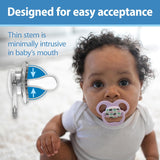 Dr. Brown's Advantage Baby Pacifiers, Fully Symmetrical Soother with Soft Silicone Bulb, 6 -18 Month, 2 Count