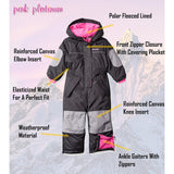 Pink Platinum Girls 12-24 Months Snowmobile Snowsuit