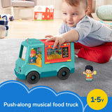Fisher Price Little People Food Truck Toy With Music Sounds And 2 Figures, Toddler Pretend Play